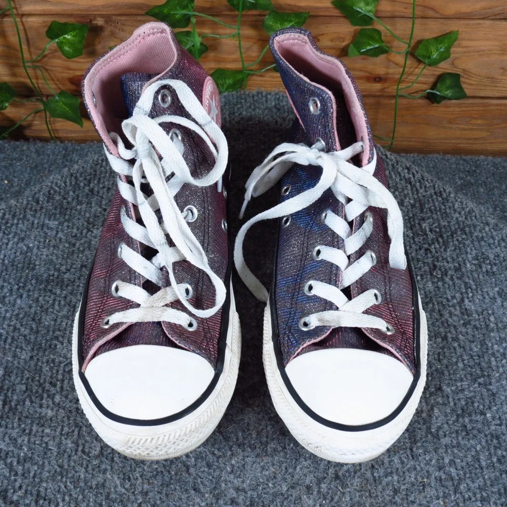 Converse Chuck Taylor All Star Kids High Top Sneaker Sz 3 School Pink Blue Ombre